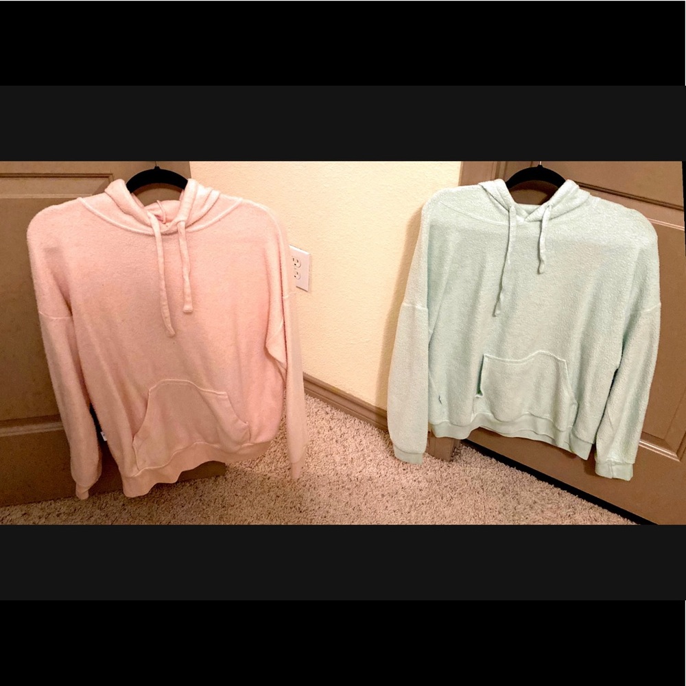 The Original Cloud Cotton Hoodie (2) Pink & Mint.